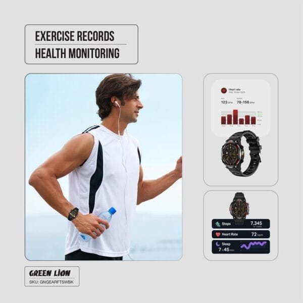 Green Lion Gear Fit - Smart Watch avec Écran 1.52" TFT IPS – Image 8