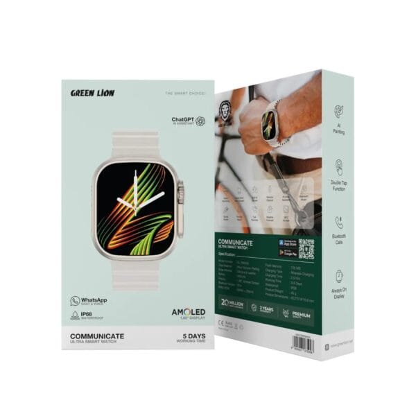 Green Lion Communicate Ultra – Smart Watch avec Écran AMOLED 1.85" – Image 2