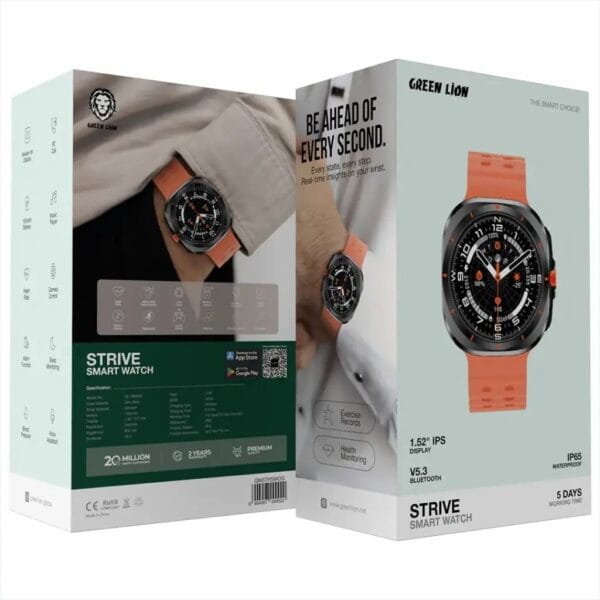 Green Lion Strive - Smart Watch avec Écran 1.52" TFT IPS