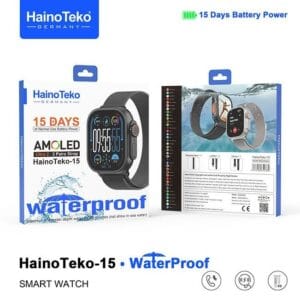 HainoTeko-15 Waterproof – Smart Watch Ultra Design 49MM avec Écran AMOLED