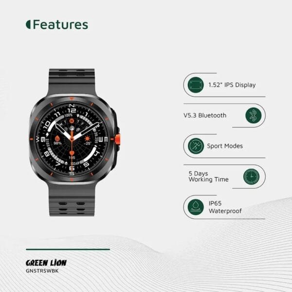 Green Lion Strive - Smart Watch avec Écran 1.52" TFT IPS – Image 6