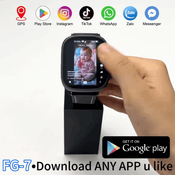 HainoTeko FG-7 – Smart Watch Android 5G SIM avec Caméra Rotative – Image 4