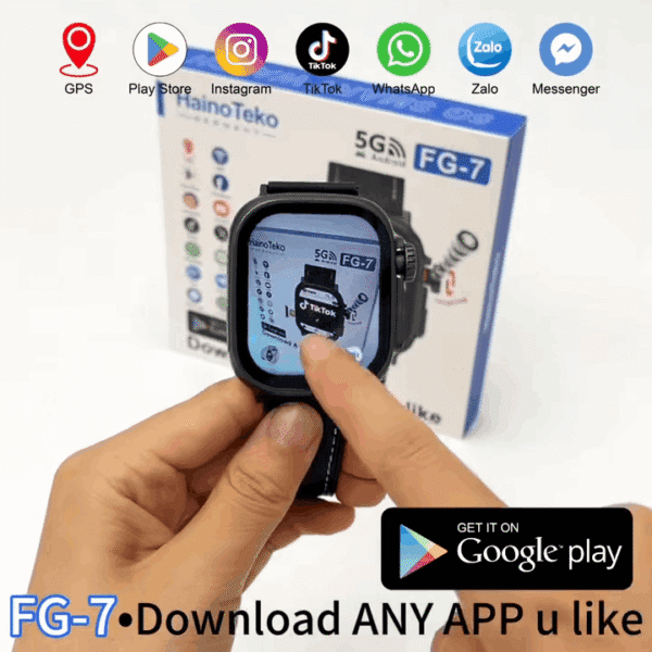 HainoTeko FG-7 – Smart Watch Android 5G SIM avec Caméra Rotative – Image 5