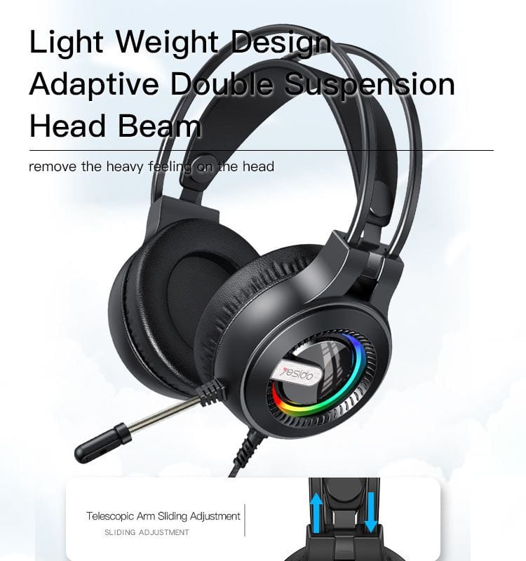 YESIDO EK02 – Casque Gaming Professionnel RGB YESIDO EK02 – Casque Gaming Professionnel RGB – Image 2