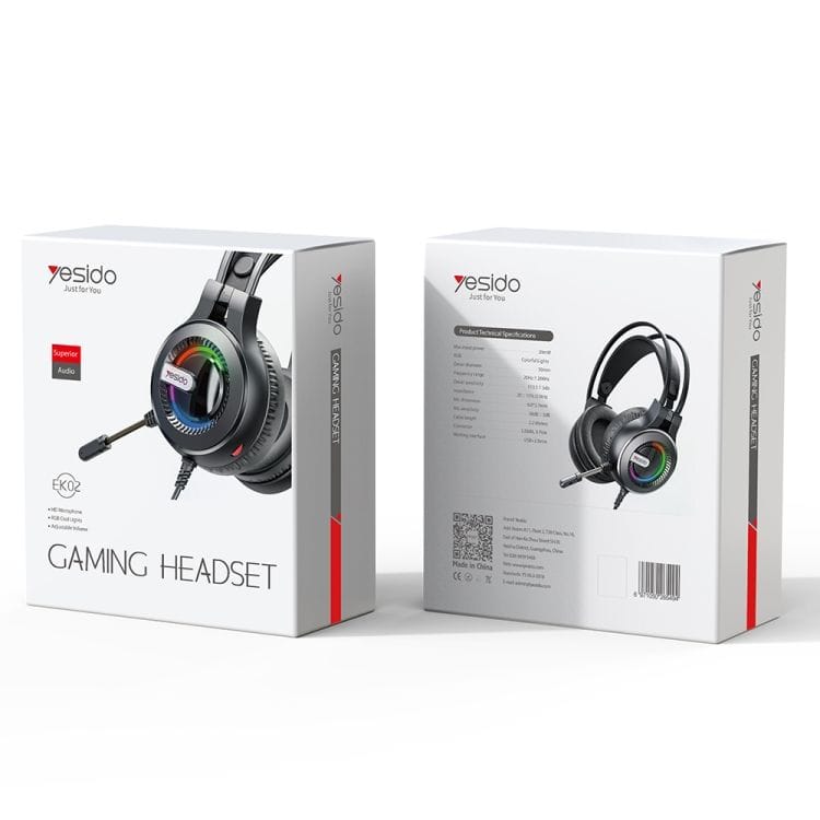 YESIDO EK02 – Casque Gaming Professionnel RGB YESIDO EK02 – Casque Gaming Professionnel RGB – Image 8