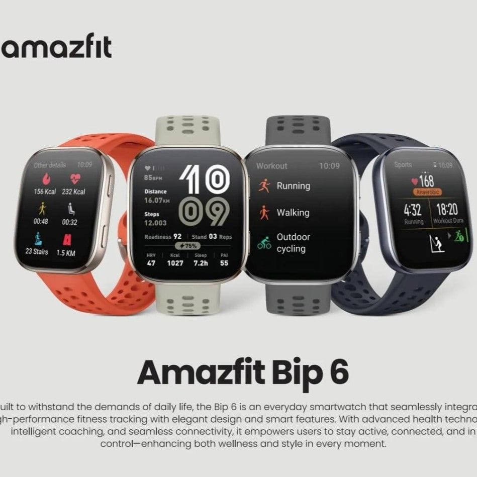 Amazfit BIP 6 – Montre Connectée Premium avec Ecran AMOLED & GPS Amazfit BIP 6 – Montre Connectée Premium avec Ecran AMOLED & GPS