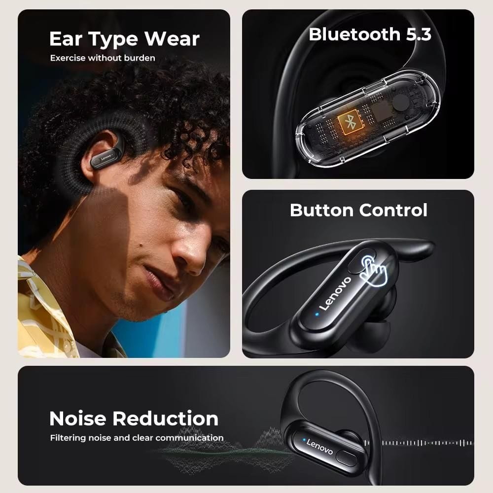 Lenovo Erazer X9 – Écouteurs Bluetooth 5.4 Open-Ear avec Traduction IA pour Sport Lenovo Erazer X9 – Écouteurs Bluetooth 5.4 Open-Ear avec Traduction IA pour Sport – Image 6