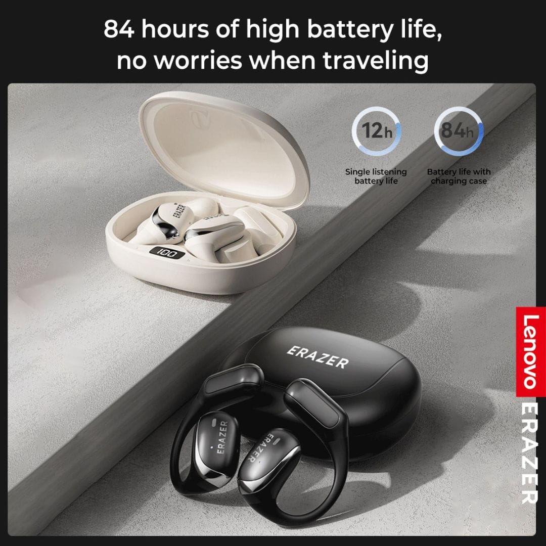 Lenovo Erazer X9 – Écouteurs Bluetooth 5.4 Open-Ear avec Traduction IA pour Sport Lenovo Erazer X9 – Écouteurs Bluetooth 5.4 Open-Ear avec Traduction IA pour Sport – Image 7