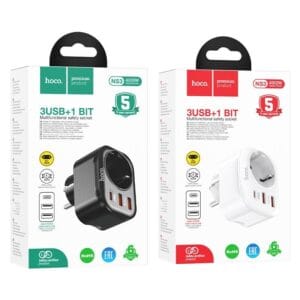 Hoco NS3 – Chargeur & Prise Multifonction 4000W Haute Performance