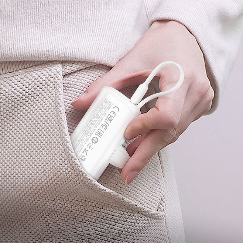 Hoco J116 Pro Pocket – Mini Power Bank Ultra-Compact avec Câbles Intégrés Hoco J116 Pro Pocket – Mini Power Bank Ultra-Compact avec Câbles Intégrés – Image 6