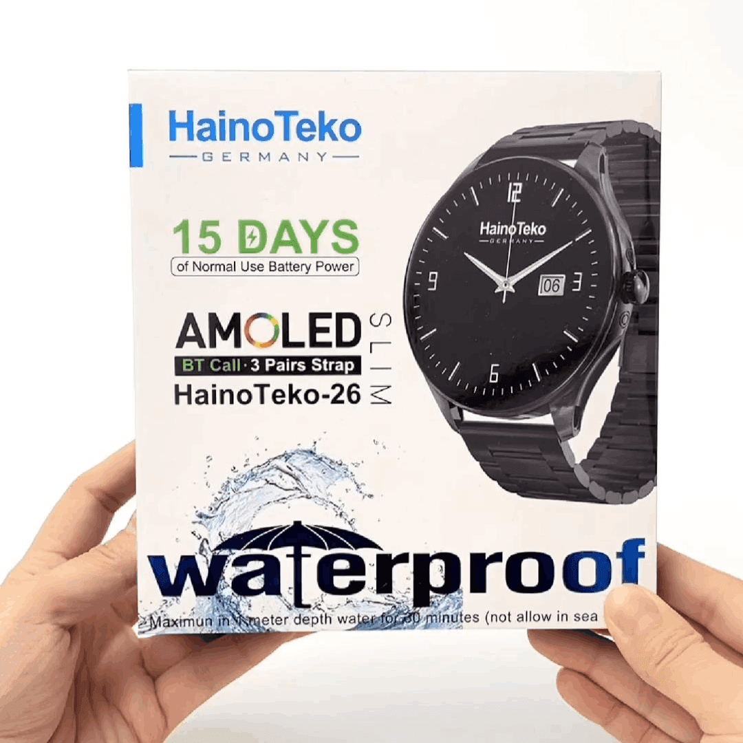 HainoTeko-26 Waterproof – Montre Connectée avec Ecran SLIM AMOLED HainoTeko-26 Waterproof – Montre Connectée avec Ecran SLIM AMOLED