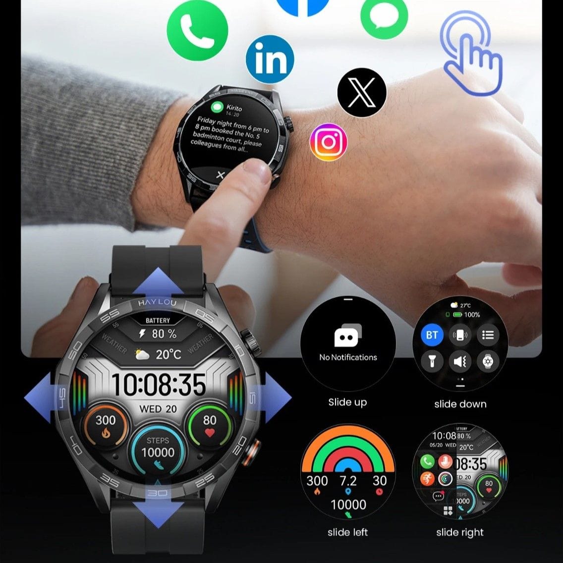 HAYLOU Solar 5 – Smartwatch Écran AMOLED 1.58" Sport & Aventure HAYLOU Solar 5 – Smartwatch Écran AMOLED 1.58" Sport & Aventure – Image 10