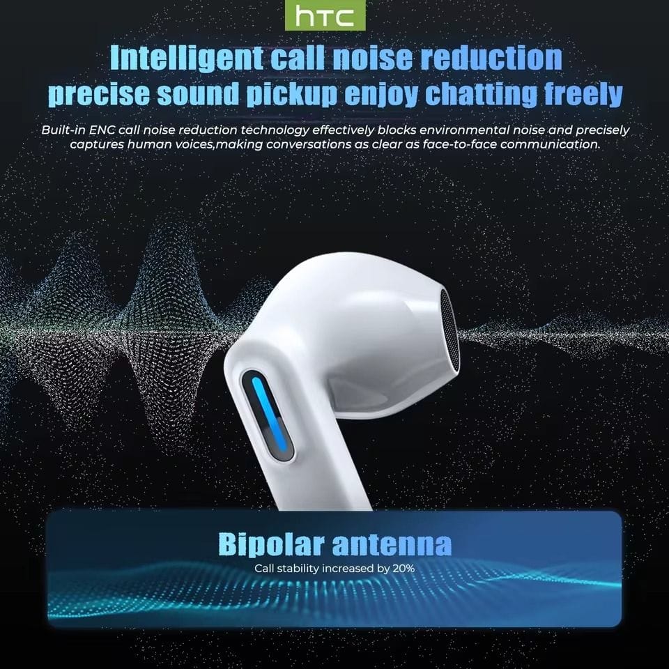 HTC NE49 – Écouteurs Bluetooth 6.0 avec Traduction IA pour Gaming HTC NE49 – Écouteurs Bluetooth 6.0 avec Traduction IA pour Gaming – Image 4