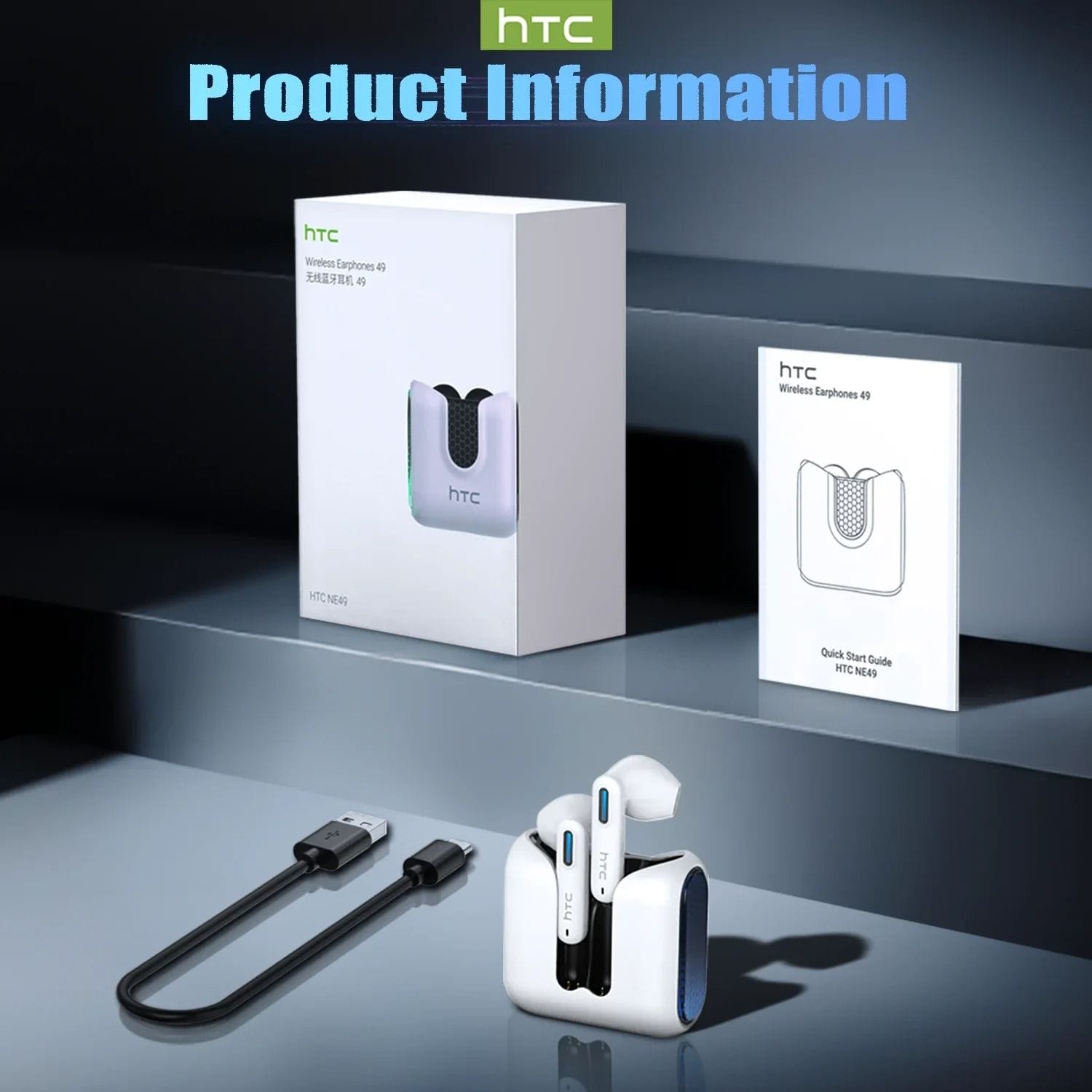 HTC NE49 – Écouteurs Bluetooth 6.0 avec Traduction IA pour Gaming HTC NE49 – Écouteurs Bluetooth 6.0 avec Traduction IA pour Gaming – Image 12