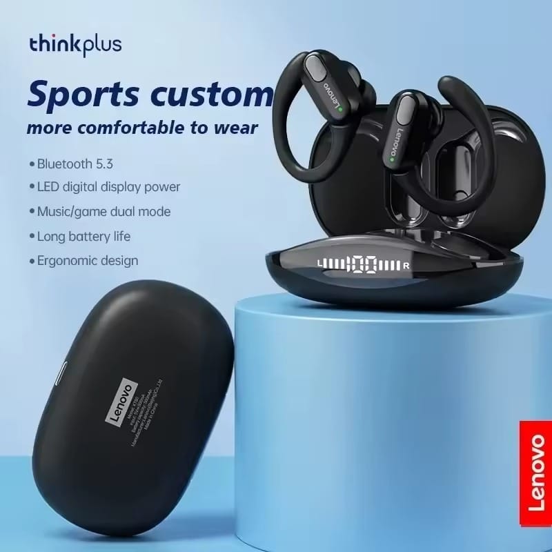 Lenovo ThinkPlus XT80 - Écouteurs Bluetooth avec Crochet d'Oreille pour Sport Lenovo ThinkPlus XT80 - Écouteurs Bluetooth avec Crochet d'Oreille pour Sport – Image 3