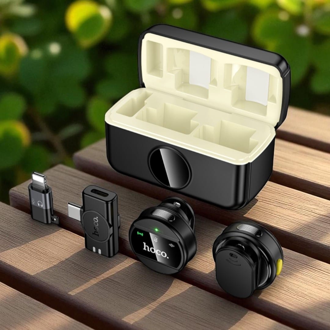 HOCO L22 Bright - Microphone Sans Fil 2-en-1 (Type-C & Lightning) HOCO L22 Bright - Microphone Sans Fil 2-en-1 (Type-C & Lightning) – Image 5