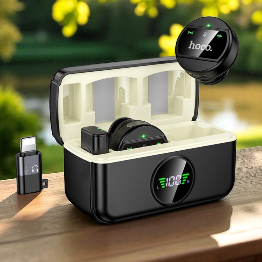 HOCO L22 Bright - Microphone Sans Fil 2-en-1 (Type-C & Lightning) HOCO L22 Bright - Microphone Sans Fil 2-en-1 (Type-C & Lightning) – Image 6