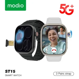 Modio ST15 5G+  – Smartwatch Android 6+64Go avec SIM, GPS & Camera