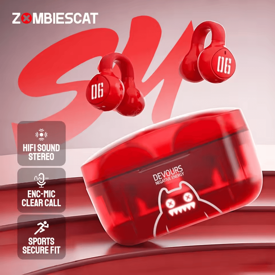 ZombiesCat S4 – Écouteurs Bluetooth 5.3 à Clip ZombiesCat S4 – Écouteurs Bluetooth 5.3 à Clip – Image 5