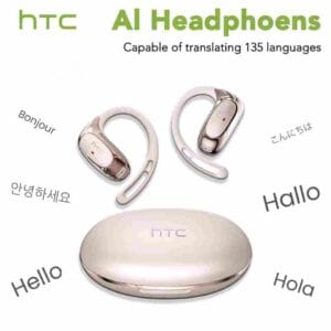 HTC NE35 – Écouteurs Bluetooth 6.0 avec Traduction IA