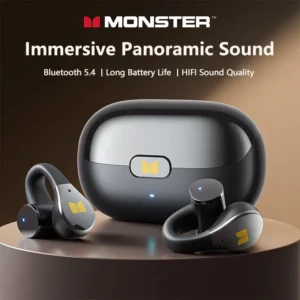 Monster MQT60 OWS – Écouteurs Bluetooth 5.4 avec Mode Gaming