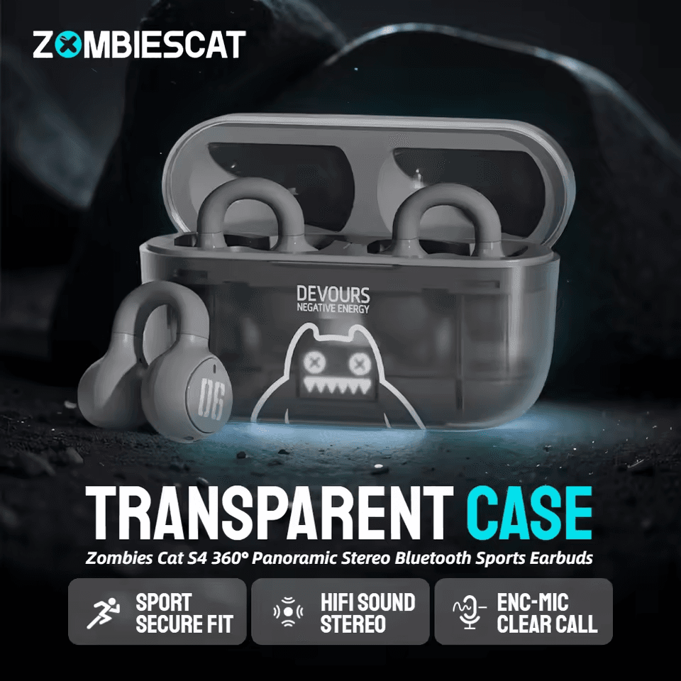 ZombiesCat S4 – Écouteurs Bluetooth 5.3 à Clip ZombiesCat S4 – Écouteurs Bluetooth 5.3 à Clip – Image 7