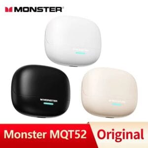 Monster Maxstar MQT52 – Écouteurs Bluetooth 5.4 avec ANC & ENC pour Gaming
