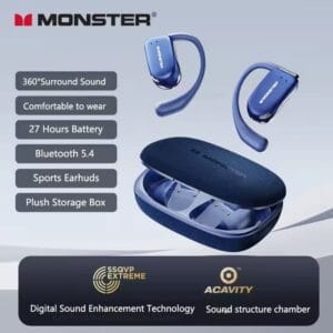 Monster AIRMARS XKO07 – Écouteurs Bluetooth 5.3 avec Mode Gaming Low Latency