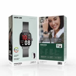 Green Lion Princess – Smartwatch Bluetooth Écran AMOLED 1.7" pour Dame