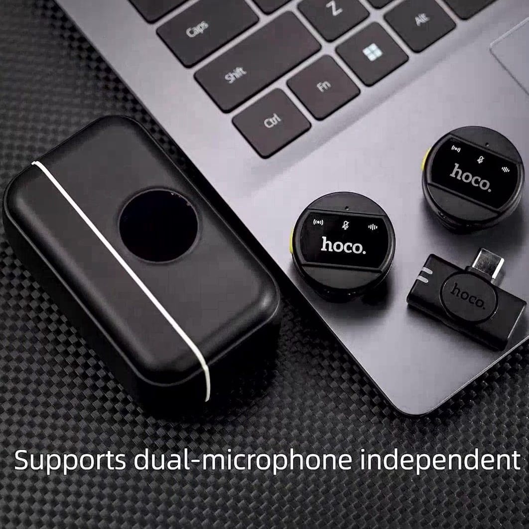 HOCO L22 Bright - Microphone Sans Fil 2-en-1 (Type-C & Lightning) HOCO L22 Bright - Microphone Sans Fil 2-en-1 (Type-C & Lightning) – Image 7