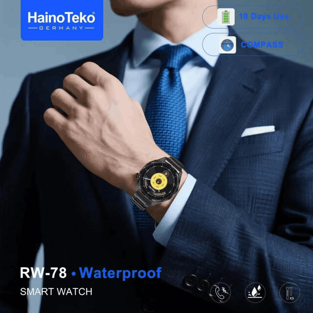 HainoTeko RW-78 – Smartwatch Ecran AMOLED | NFC | Boussole | Bluetooth HainoTeko RW-78 – Smartwatch Ecran AMOLED | NFC | Boussole | Bluetooth – Image 5