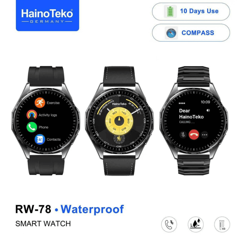 HainoTeko RW-78 – Smartwatch Ecran AMOLED | NFC | Boussole | Bluetooth HainoTeko RW-78 – Smartwatch Ecran AMOLED | NFC | Boussole | Bluetooth – Image 2