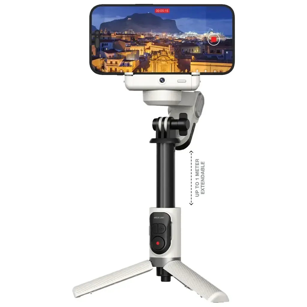 Green Lion Palermo – Trépied Stabilisateur Mono-Axe 360°, Bluetooth 5.2 & LED RGB Green Lion Palermo – Trépied Stabilisateur Mono-Axe 360°, Bluetooth 5.2 & LED RGB – Image 2