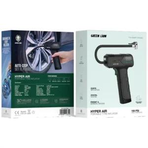 Green Lion Hyper Air – Pompe à Air Haute Pression 150 PSI avec Batterie Rechargeable