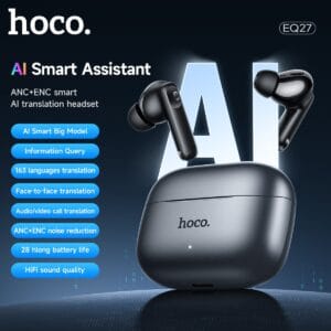 Hoco EQ27 (AI) - Écouteurs Bluetooth 5.4 avec ANC, ENC & Traduction IA