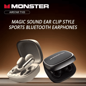 Monster Airstar T103 –Écouteurs Bluetooth 5.4 Gaming avec Son Hi-Fi Dynamique