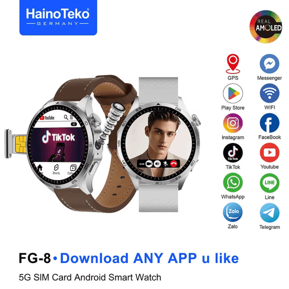 HainoTeko FG-8 5G – Smartwatch Android avec Ecran AMOLED 1,43″ & Caméra Rotative HainoTeko FG-8 5G – Smartwatch Android avec Ecran AMOLED 1,43″ & Caméra Rotative
