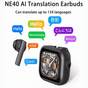 HTC NE40 – Écouteurs Bluetooth 6.0, Traduction IA, Écran LED & Réduction de Bruit