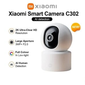 Xiaomi Smart Camera C302 – Caméra IP 2K UHD 3MP | Vision nocturne | Wi-Fi 6