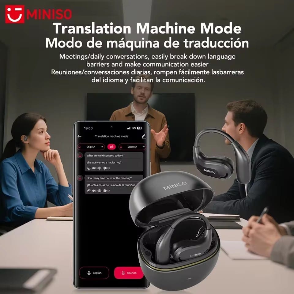 Miniso MS209 – Écouteurs Bluetooth 6.0 avec Traduction IA | ENC | IPX5 Miniso MS209 – Écouteurs Bluetooth 6.0 avec Traduction IA | ENC | IPX5 – Image 12