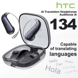 HTC NE38 – Écouteurs Bluetooth 6.0 avec Traduction IA et 40 H d'Autonomie