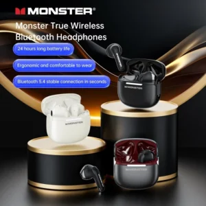 Monster GT15 – Écouteurs Bluetooth 5.4 avec ANC & ENC