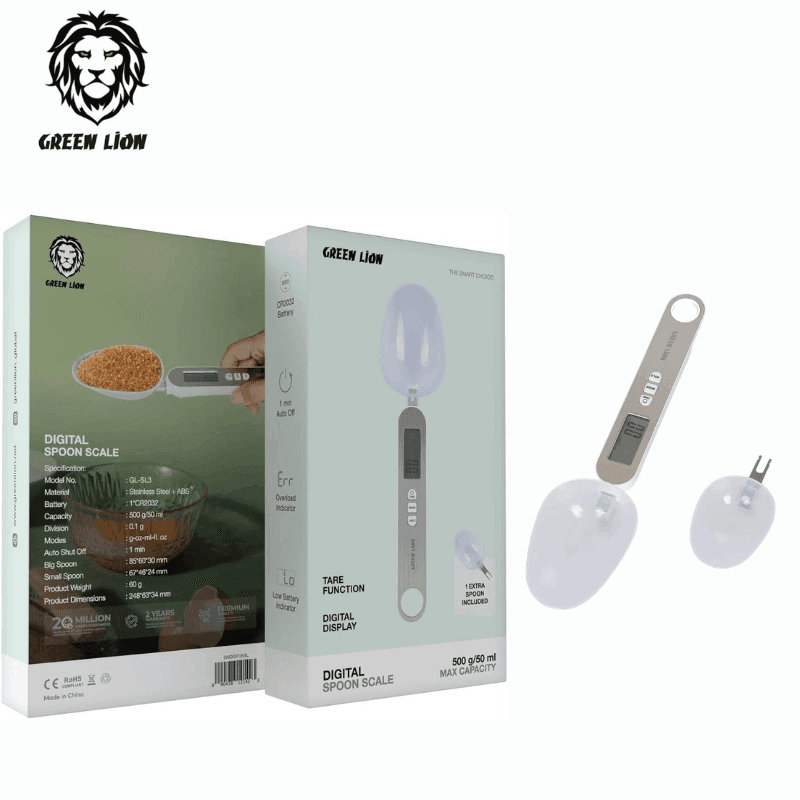 Green Lion Digital – Cuillère Doseuse & Balance Digitale Précise 0.1 g avec Écran LCD Green Lion Digital – Cuillère Doseuse & Balance Digitale Précise 0.1 g avec Écran LCD