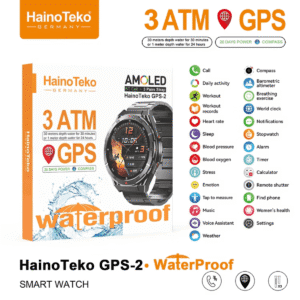 HainoTeko GPS-2 Waterproof – Smartwatch AMOLED 1,43 pouce avec GPS & 3ATM