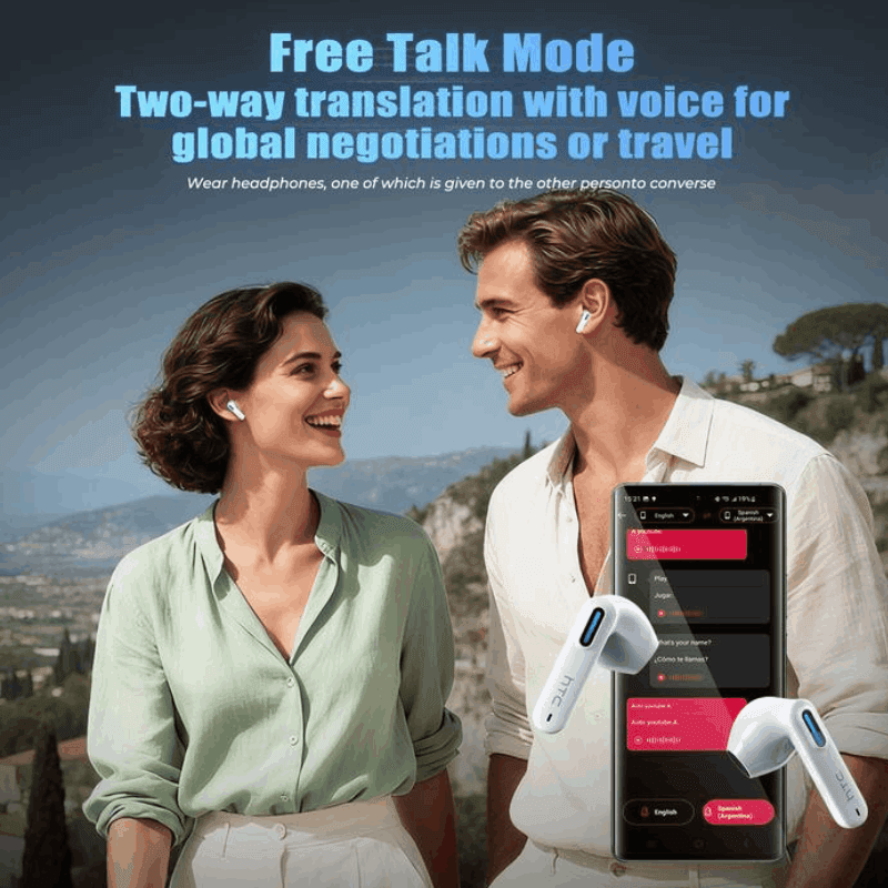 HTC NE49 – Écouteurs Bluetooth 6.0 avec Traduction IA + Mode Gaming HTC NE49 – Écouteurs Bluetooth 6.0 avec Traduction IA + Mode Gaming – Image 6