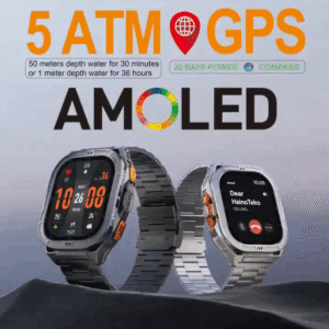 Hainoteko GPS-3 – Smartwatch AMOLED 1,96’’ 5ATM avec GPS