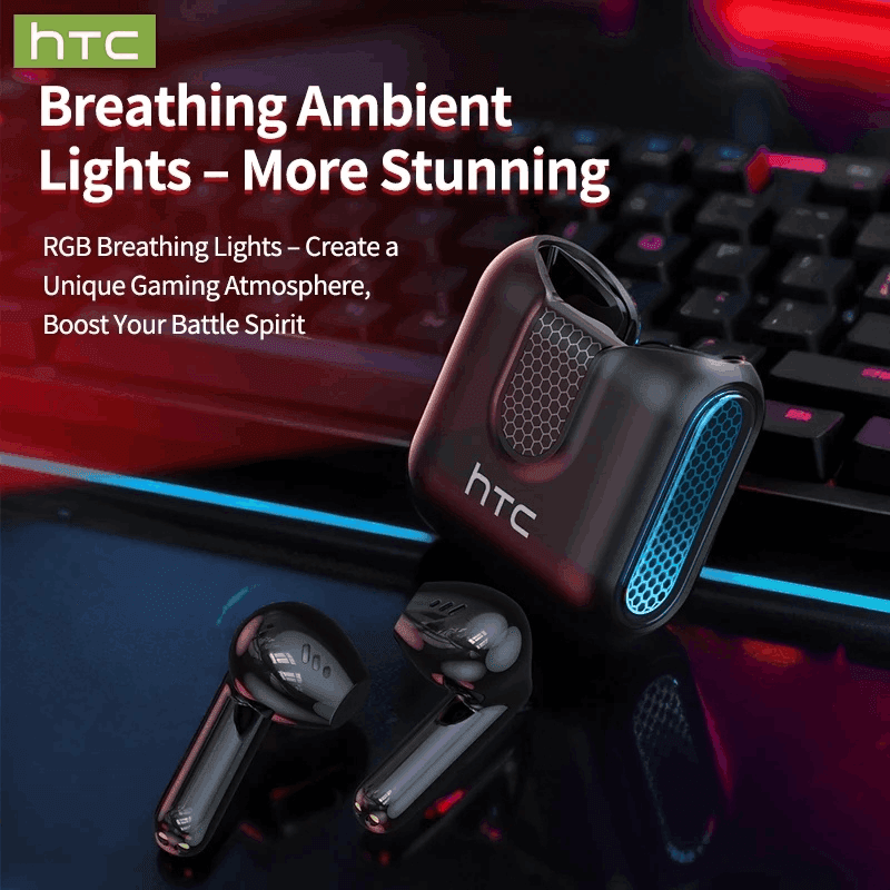 HTC NE49 – Écouteurs Bluetooth 6.0 avec Traduction IA + Mode Gaming HTC NE49 – Écouteurs Bluetooth 6.0 avec Traduction IA + Mode Gaming – Image 2