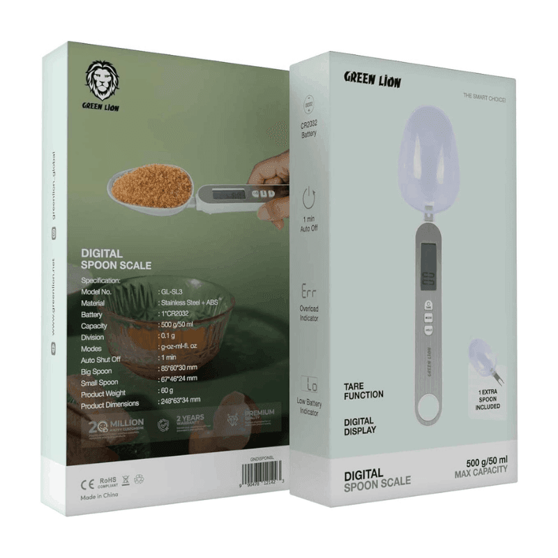 Green Lion Digital – Cuillère Doseuse & Balance Digitale Précise 0.1 g avec Écran LCD Green Lion Digital – Cuillère Doseuse & Balance Digitale Précise 0.1 g avec Écran LCD – Image 2