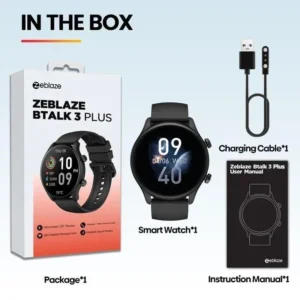 Zeblaze Btalk 3 Plus – Smartwatch avec Écran AMOLED 1.39” HD, Bluetooth 5.2