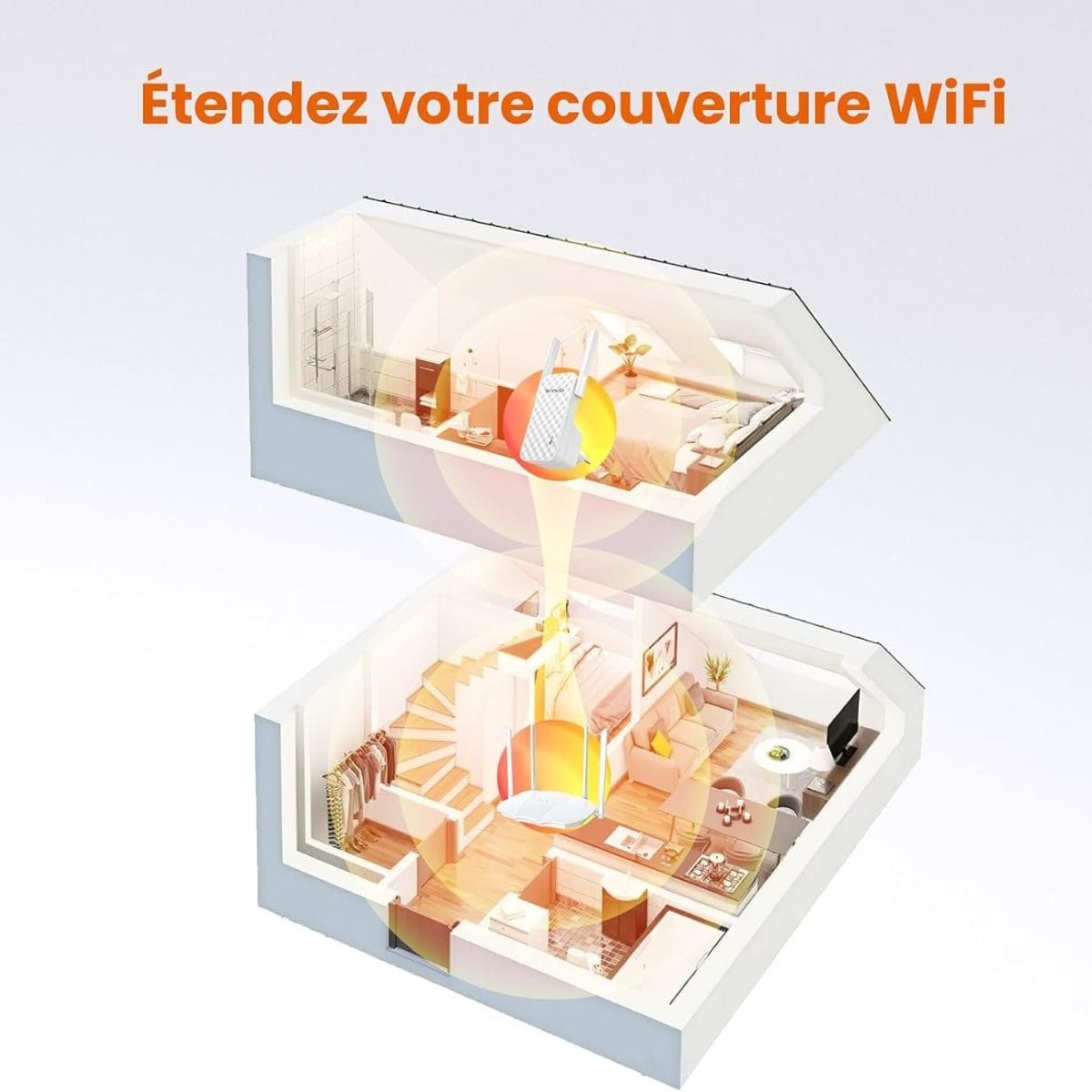 Tenda A9 N300 – Répéteur Wi-Fi 300Mbps avec Mode Point d’Accès & Port Ethernet 100Mbps Tenda A9 N300 – Répéteur Wi-Fi 300Mbps avec Mode Point d’Accès & Port Ethernet 100Mbps – Image 5